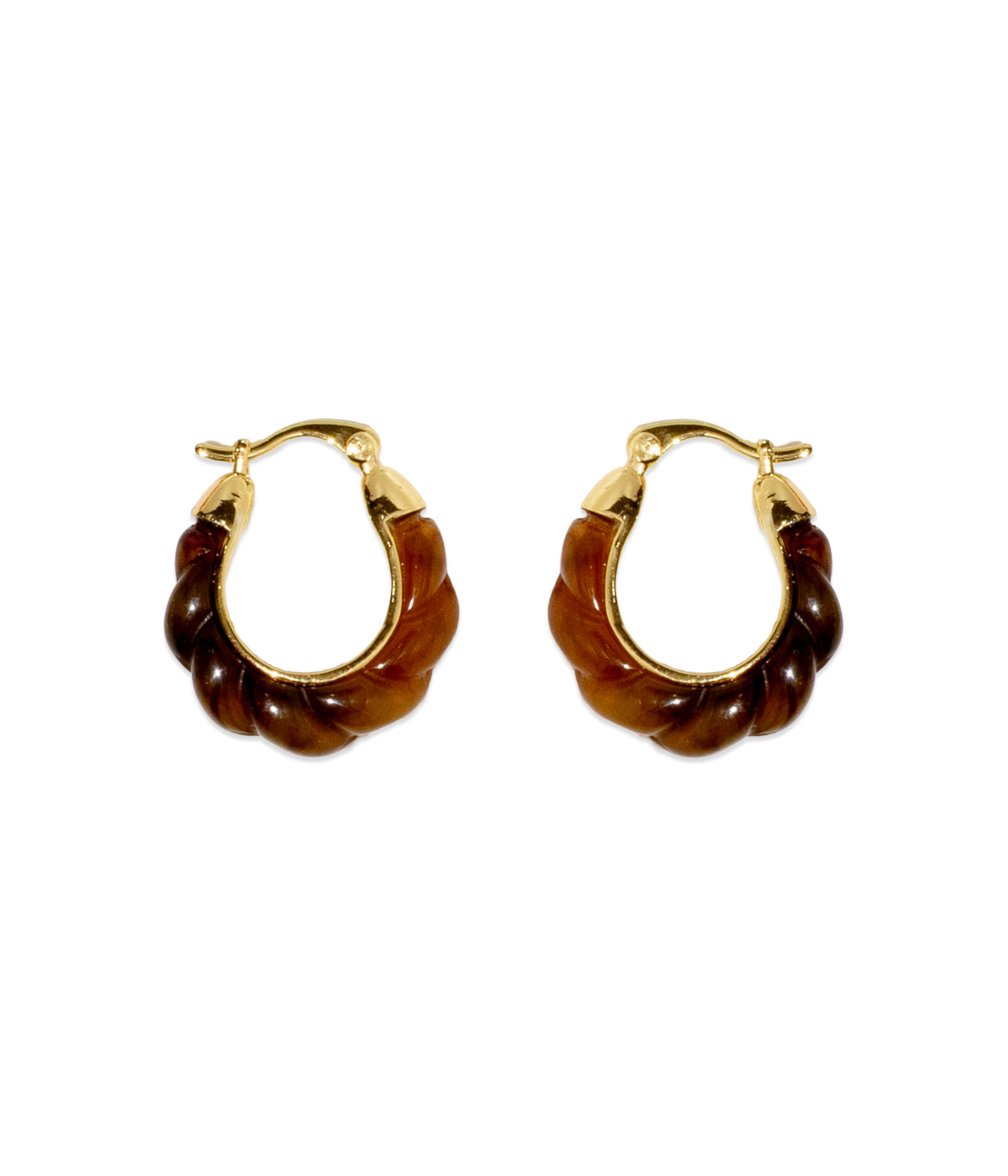 Alani Hoop Earrings in Tortoise - Loren Hope