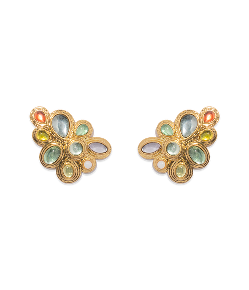 LOREN HOPE TATI STUDS, BAMBOO GREEN