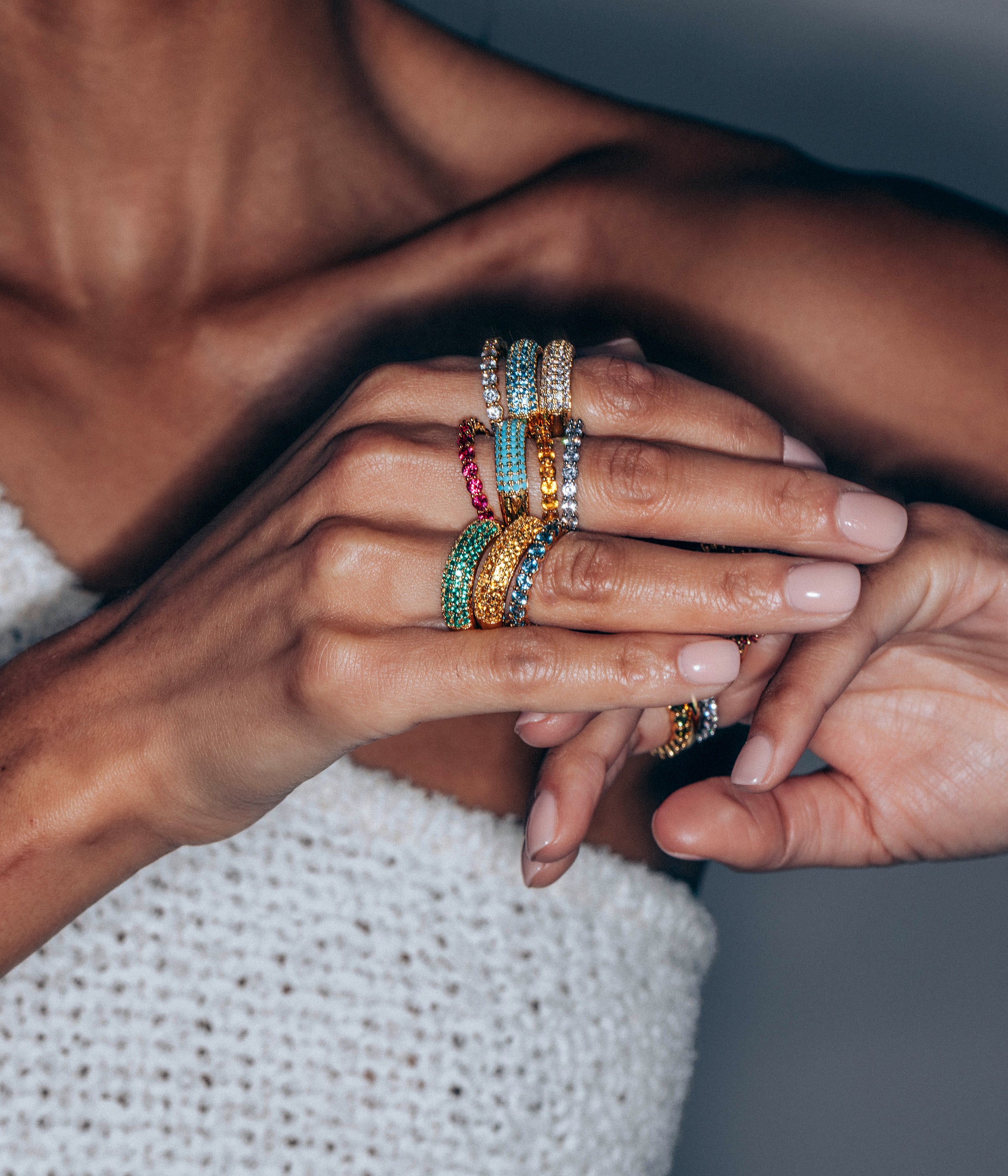 Theo Ring in Smoked Sapphire