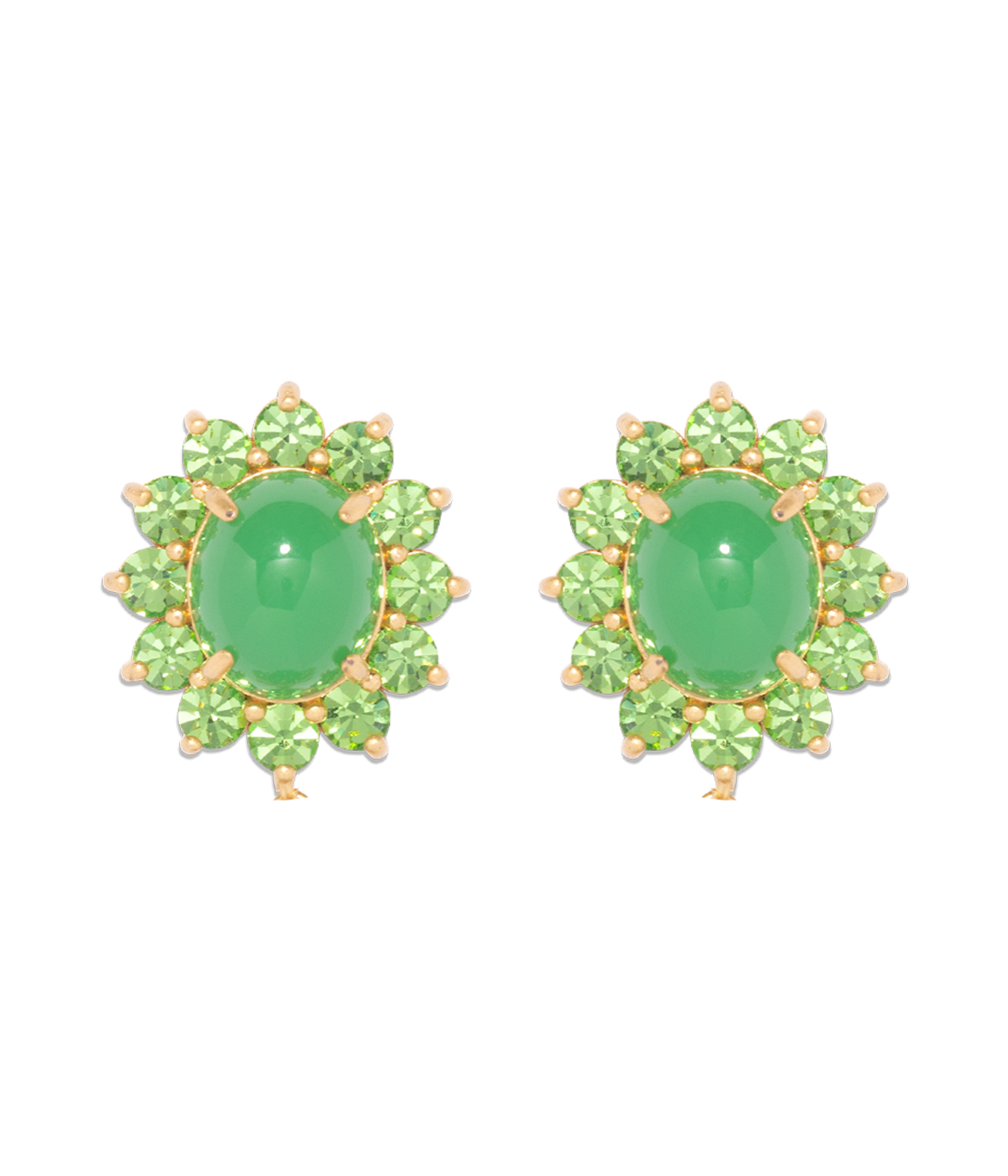 Georgie Stud Earrings in Green