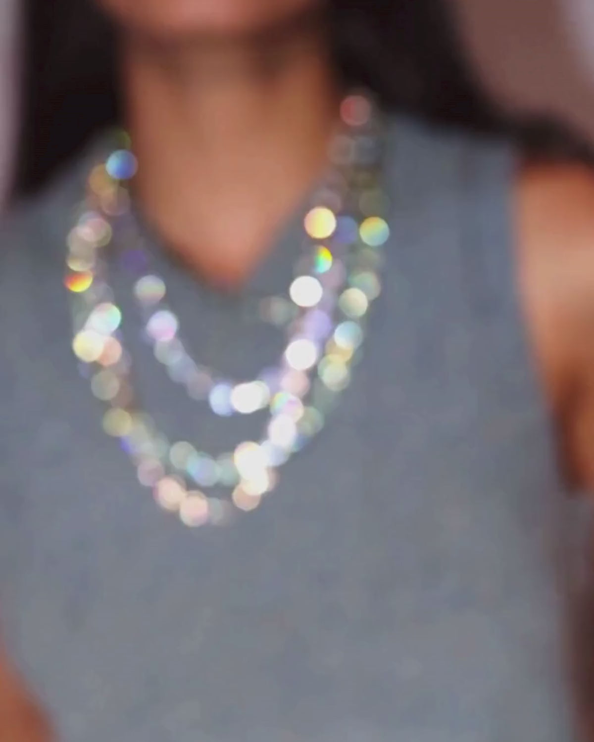 Arista Slider Necklace in Crystal