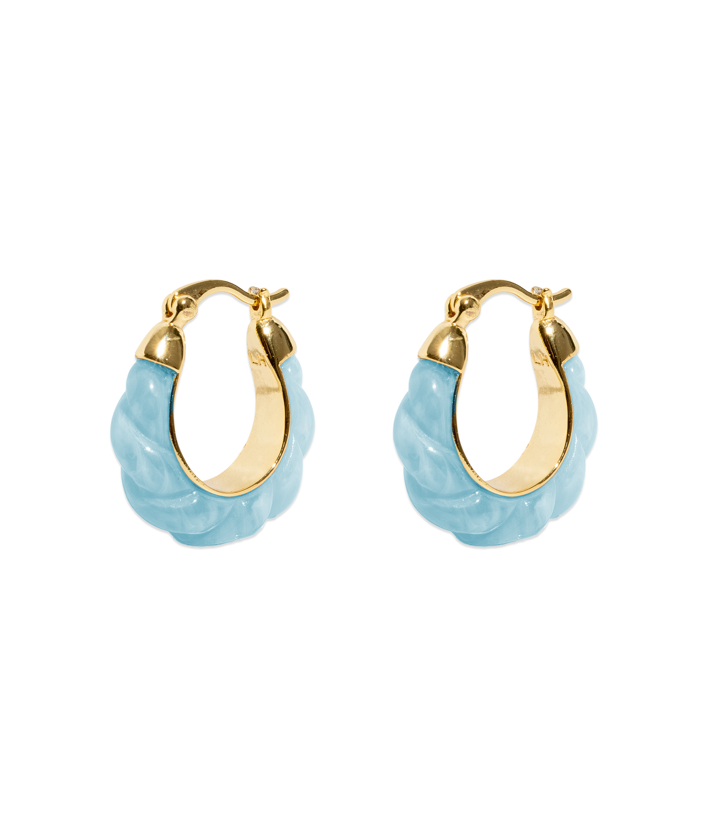 Alani Hoop Earrings in Turquoise - Loren Hope