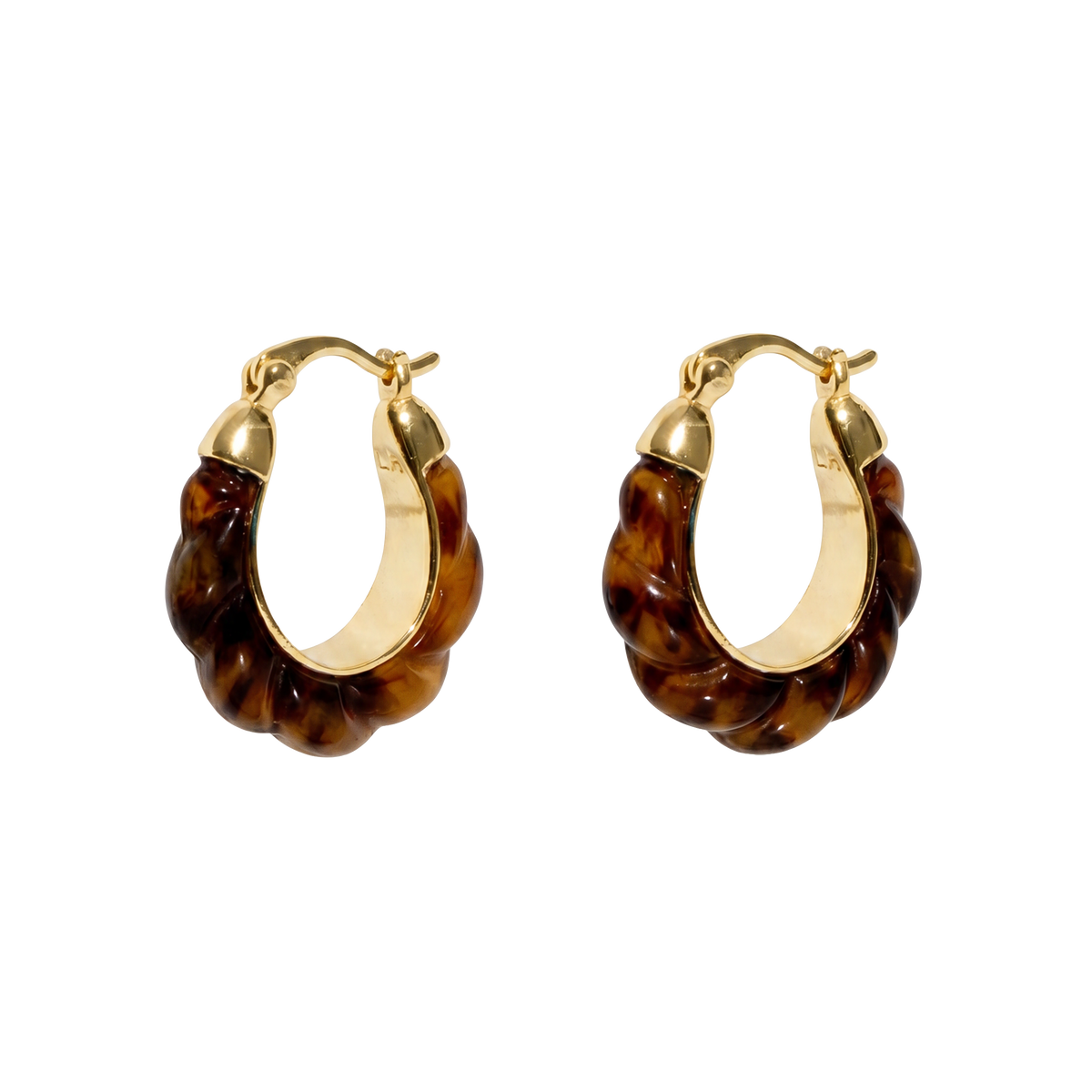 Alani Hoop Earrings in Tortoise