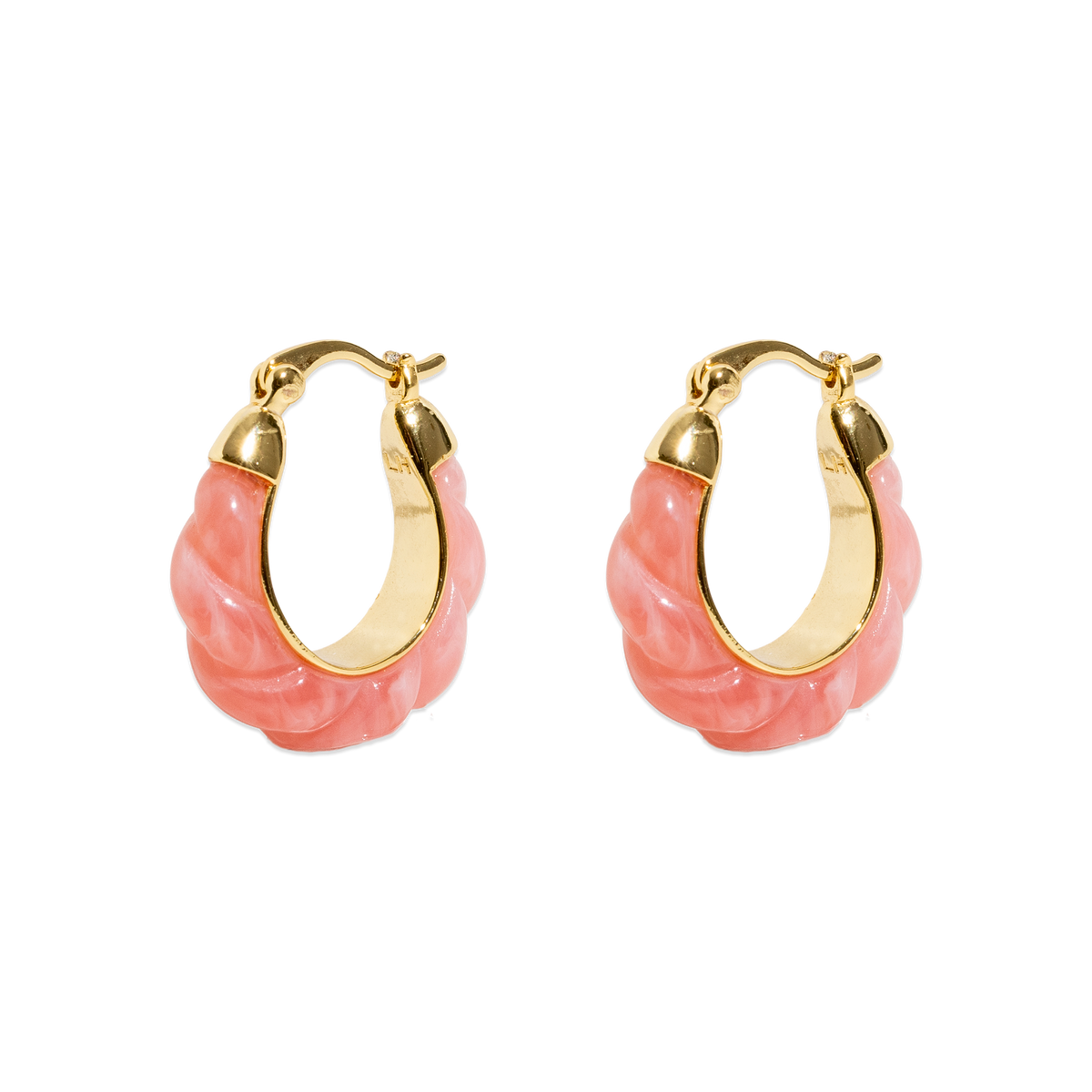 Alani Hoop Earrings in Pink