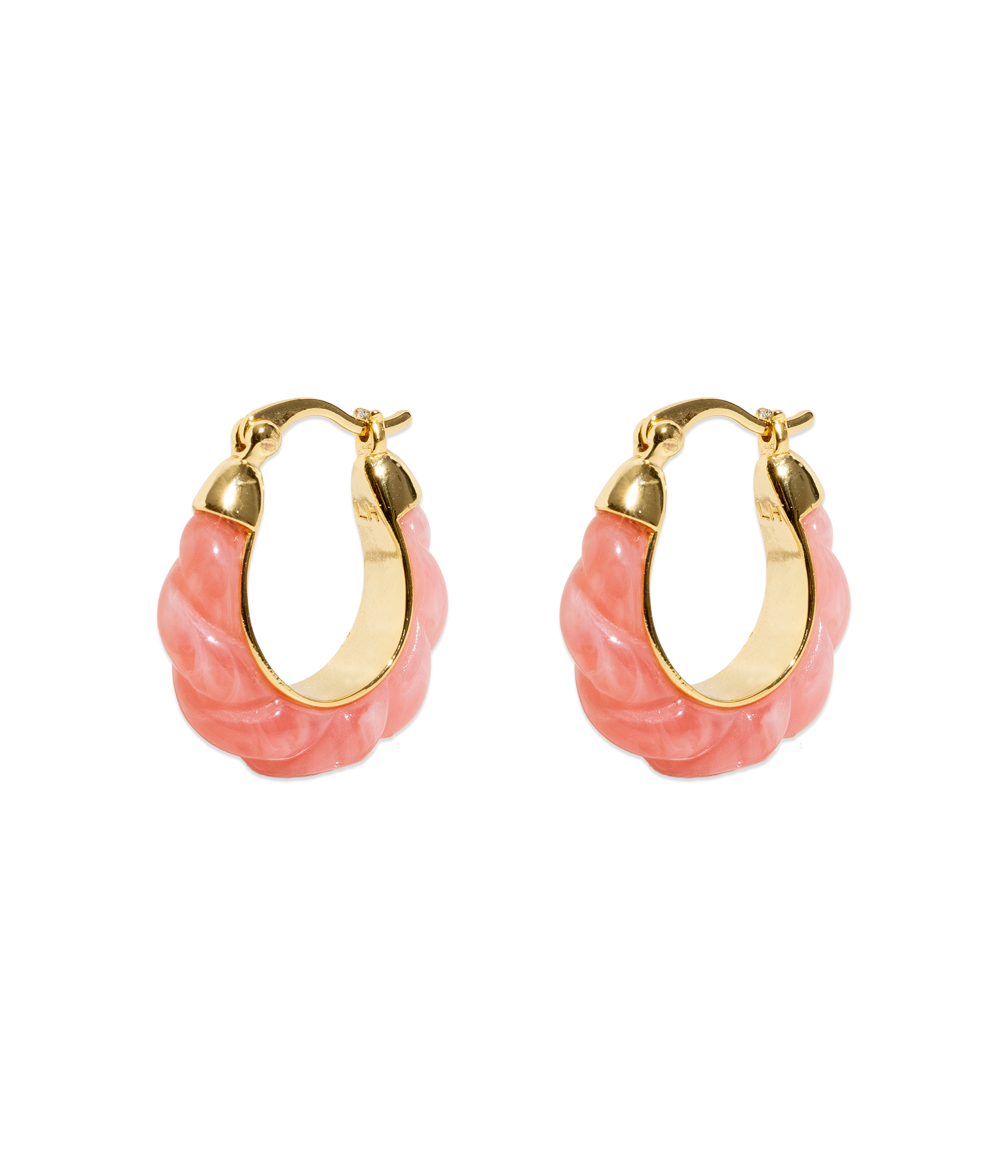 Alani Hoop Earrings in Pink