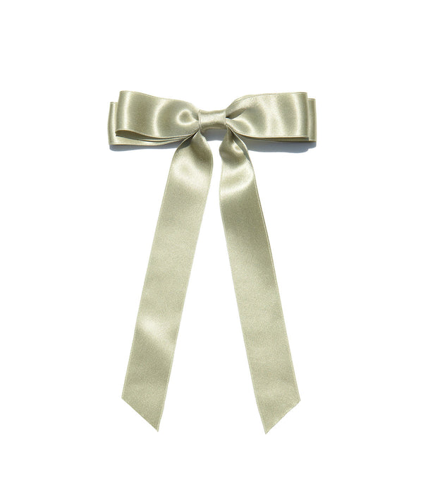 Loren Hope x Bardot Bow Gallery - Petite Silk Hair Bow in Sage