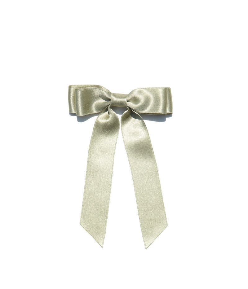 Loren Hope x Bardot Bow Gallery - Petite Silk Hair Bow in Sage