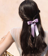 Loren Hope x Bardot Bow Gallery - Petite Silk Hair Bow in Lavender