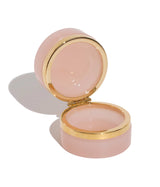 Small Round Pink Opaline Glass Box