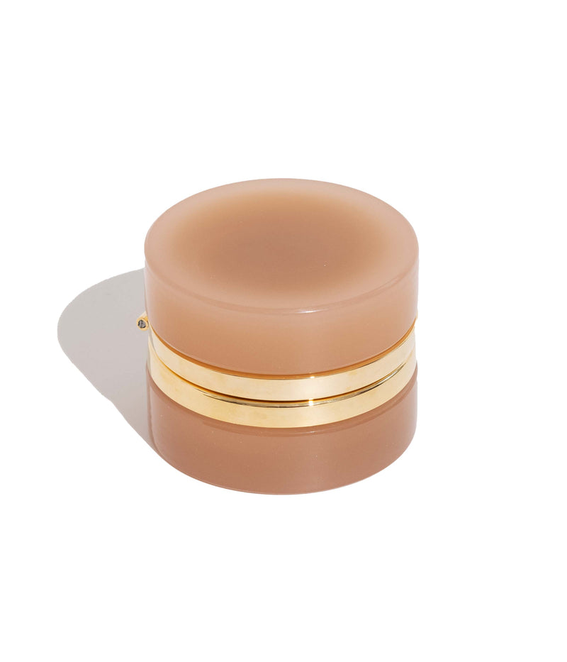 Small Round Pink Opaline Glass Box