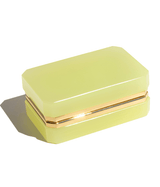 Light Lime Rectangle Opaline Glass Box