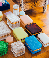 Pink Rectangle Opaline Glass Box