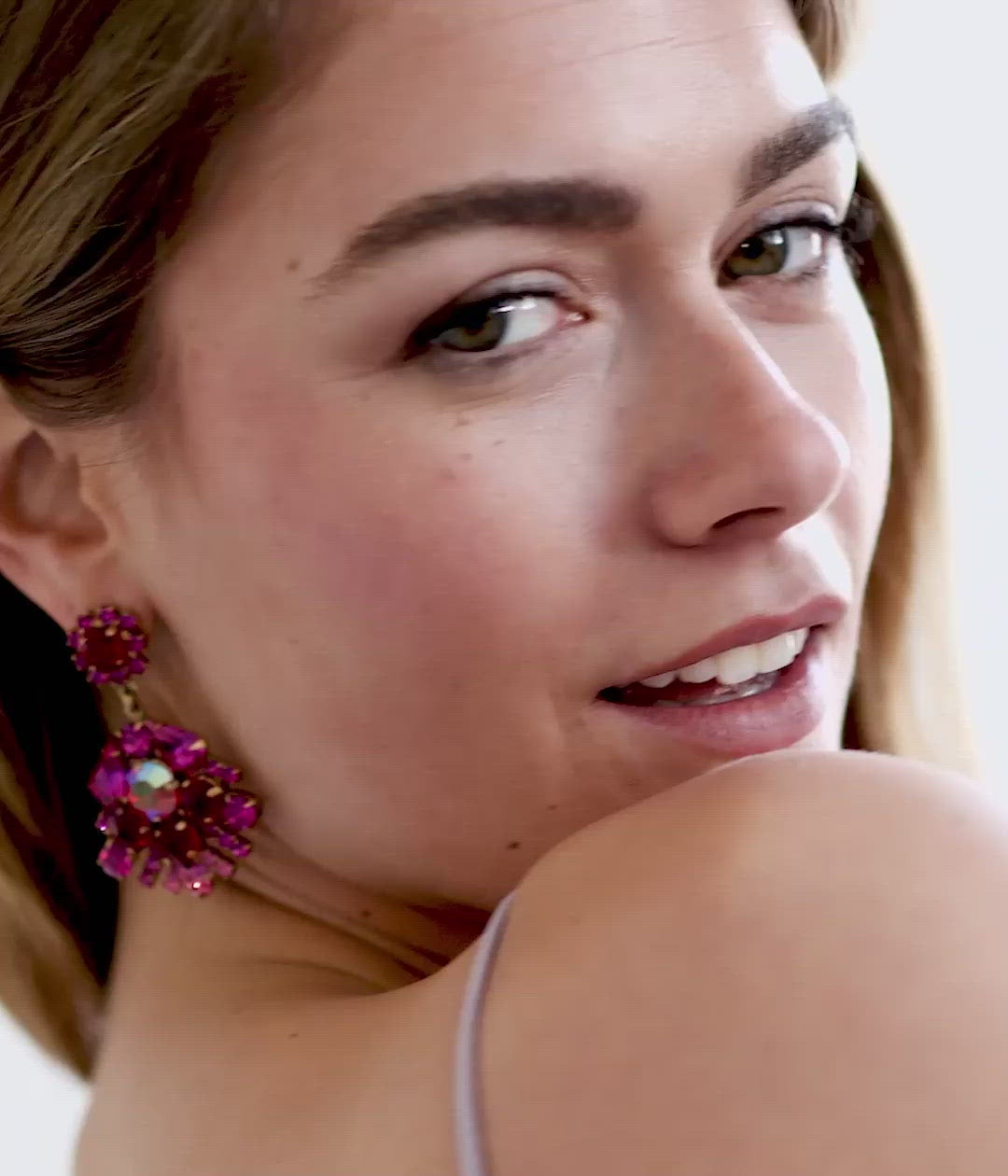 Willa Earrings in Ruby