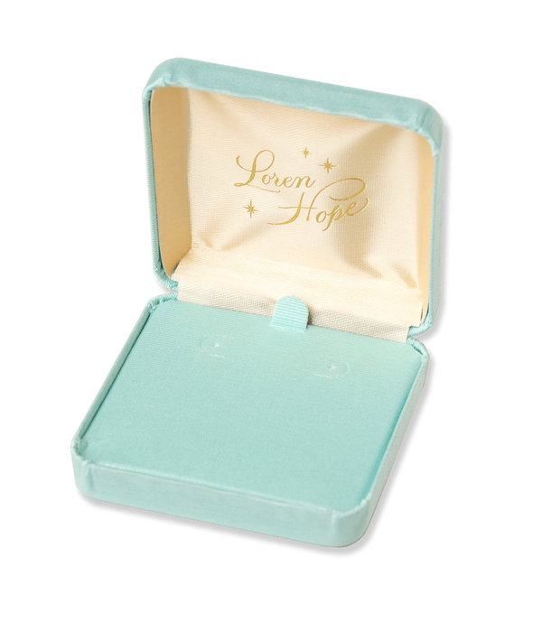 Medium Vintage Style Aqua Gift Box (For Drop Earrings)