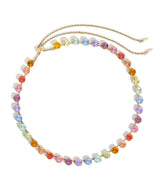 Arista Slider Necklace in Rainbow Ombré