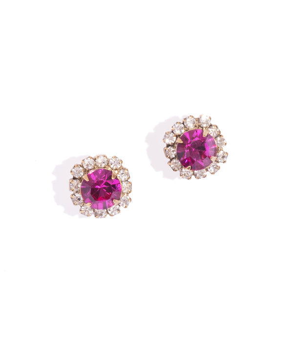 Chloe Studs in Fuchsia