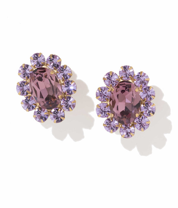 Gemma Studs in Light Amethyst