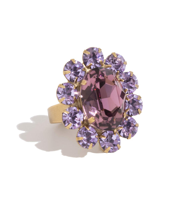Gemma Cocktail Ring in Light Amethyst