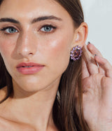 Gemma Studs in Light Amethyst