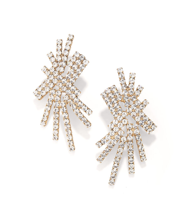 Madison Statement Earrings in Crystal