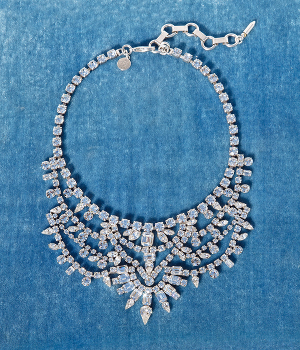 Primadonna Necklace in Silver / Crystal