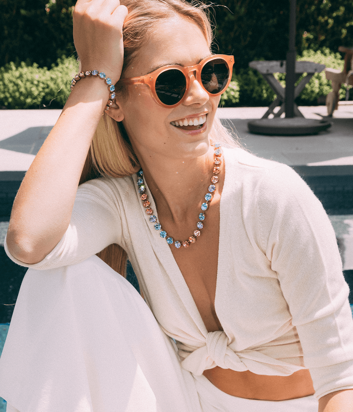 Kaylee Necklace in Cotton Candy Ombré