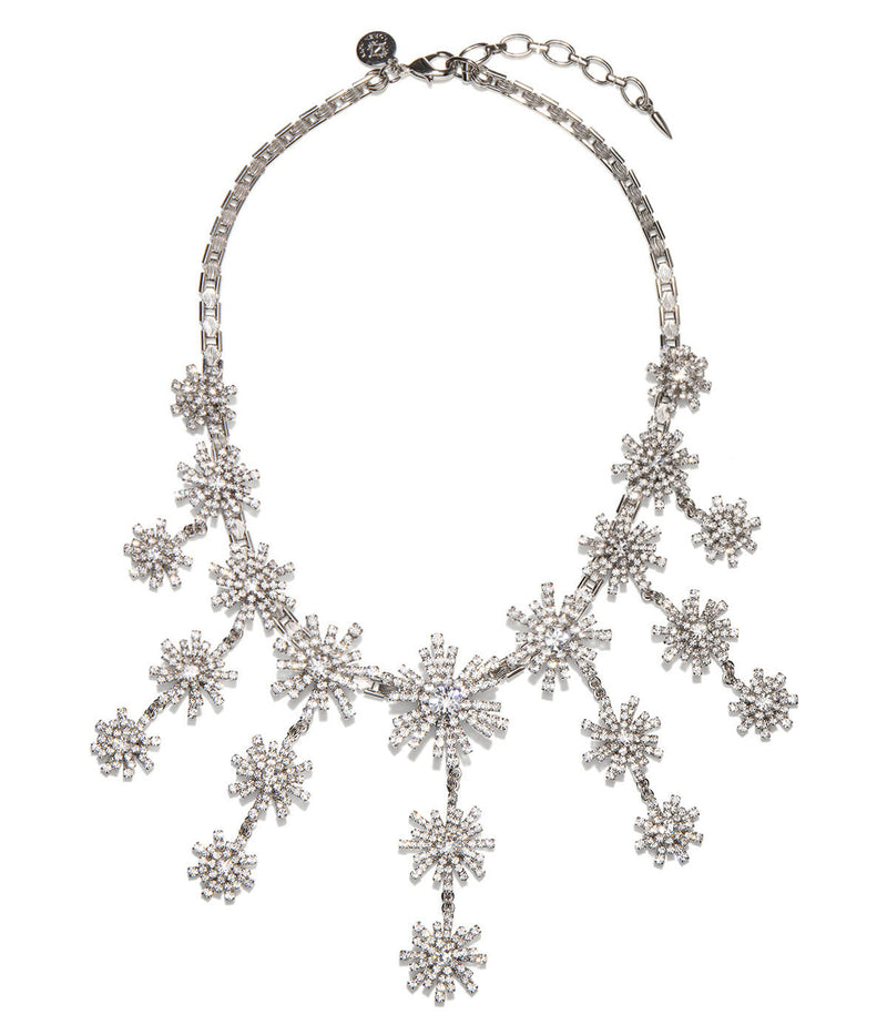 Sapphire and Diamond Drop Statement Necklace in White Gold | New York  Jewelers Chicago