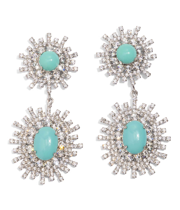Stevie Statement Earrings in Turquoise