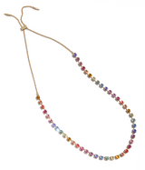 Milly Slider Necklace in Rainbow Ombré