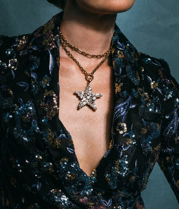 Starlight Convertible Pendant/Brooch in Crystal