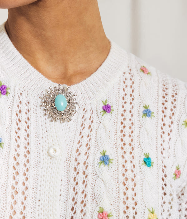 Stevie Brooch in Turquoise