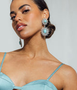 Stevie Statement Earrings in Turquoise