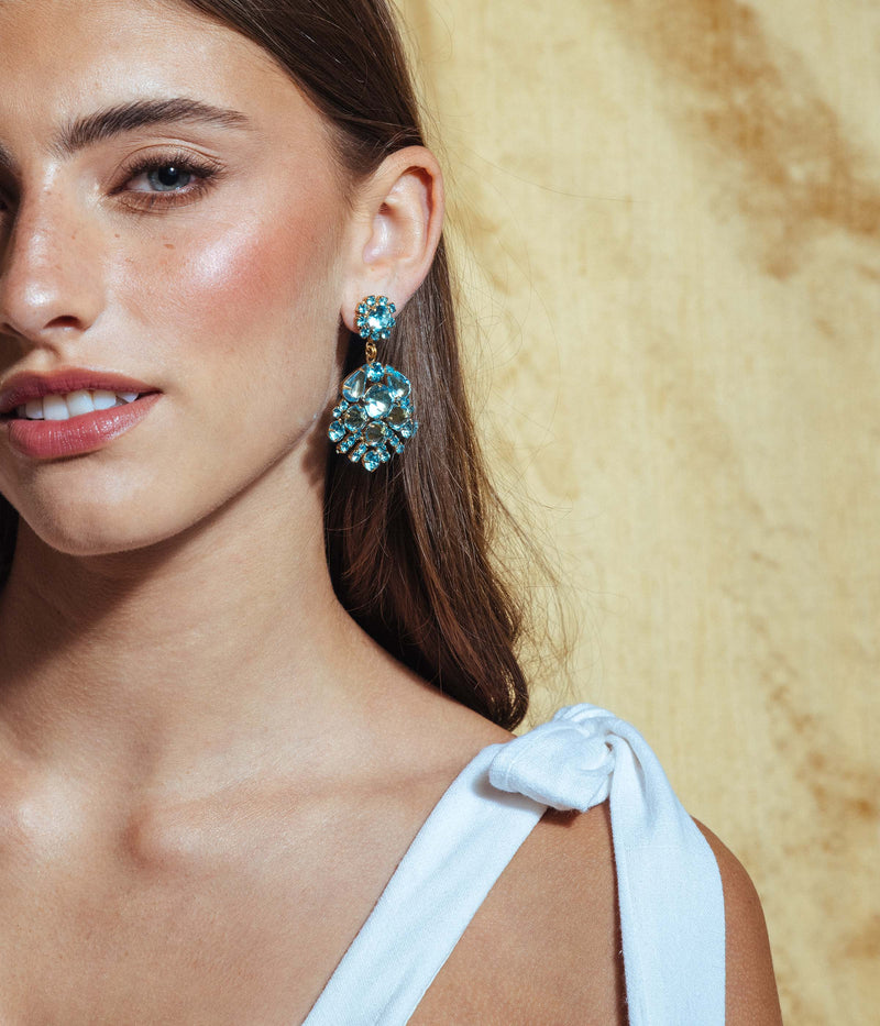 Willa Earrings in Aqua