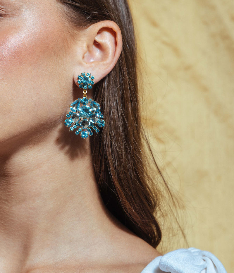 Willa Earrings in Aqua