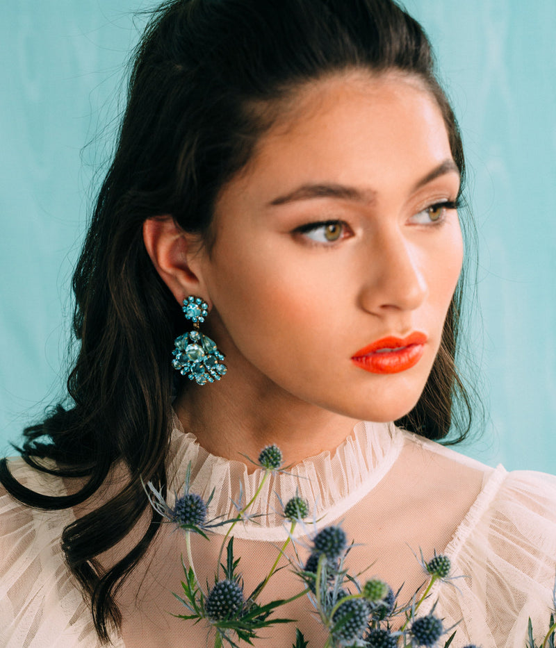 Willa Earrings in Aqua