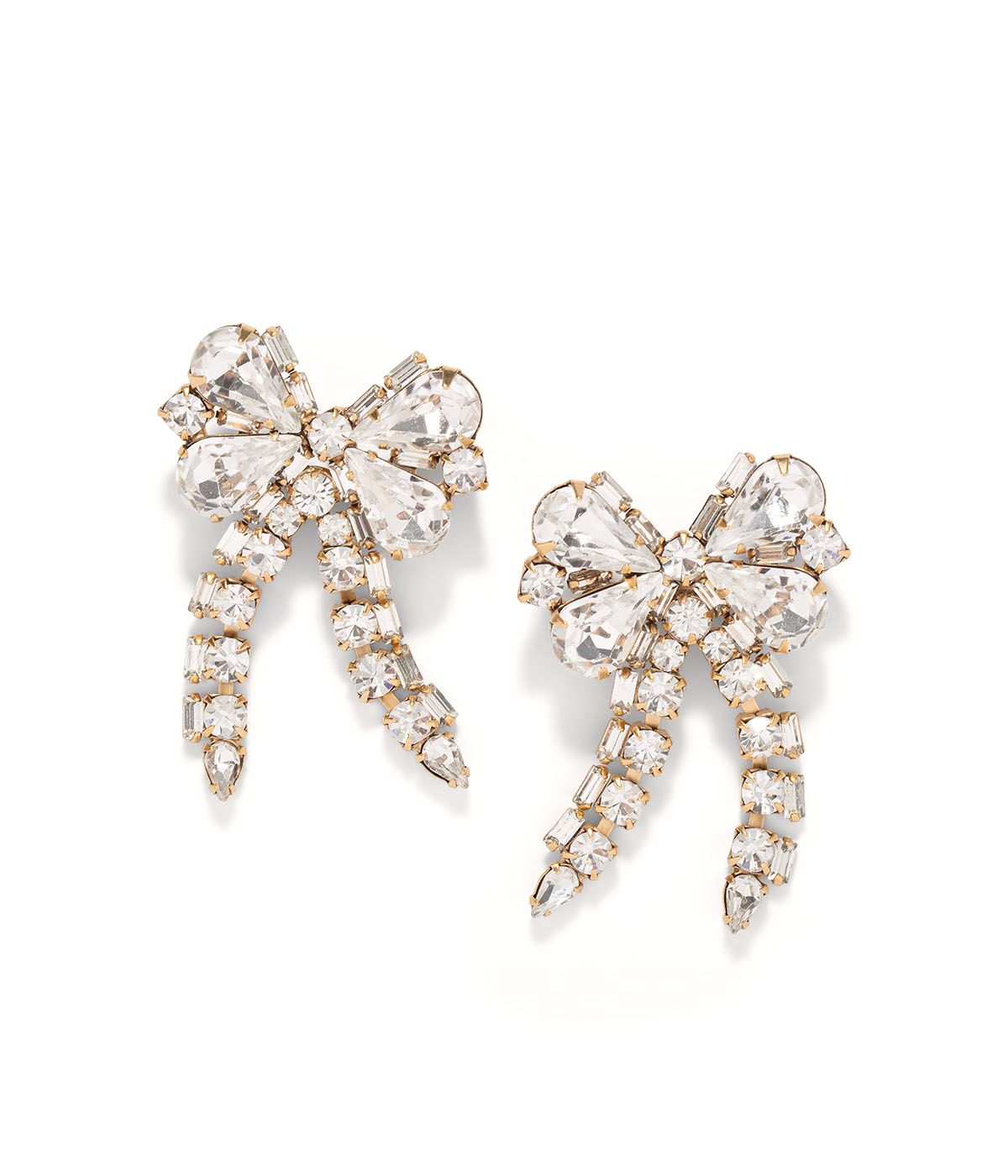 James Bow Earrings in Crystal - Loren Hope