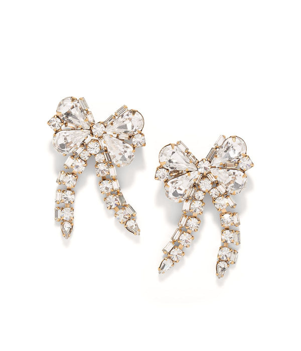 James Bow Earrings in Crystal